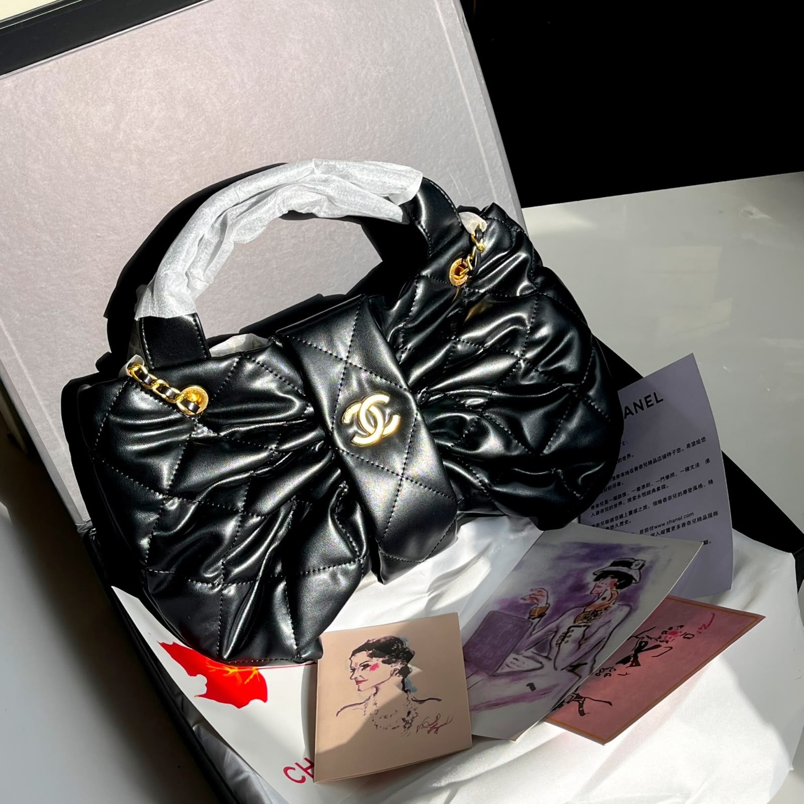 Chanel Bow Bag - Black