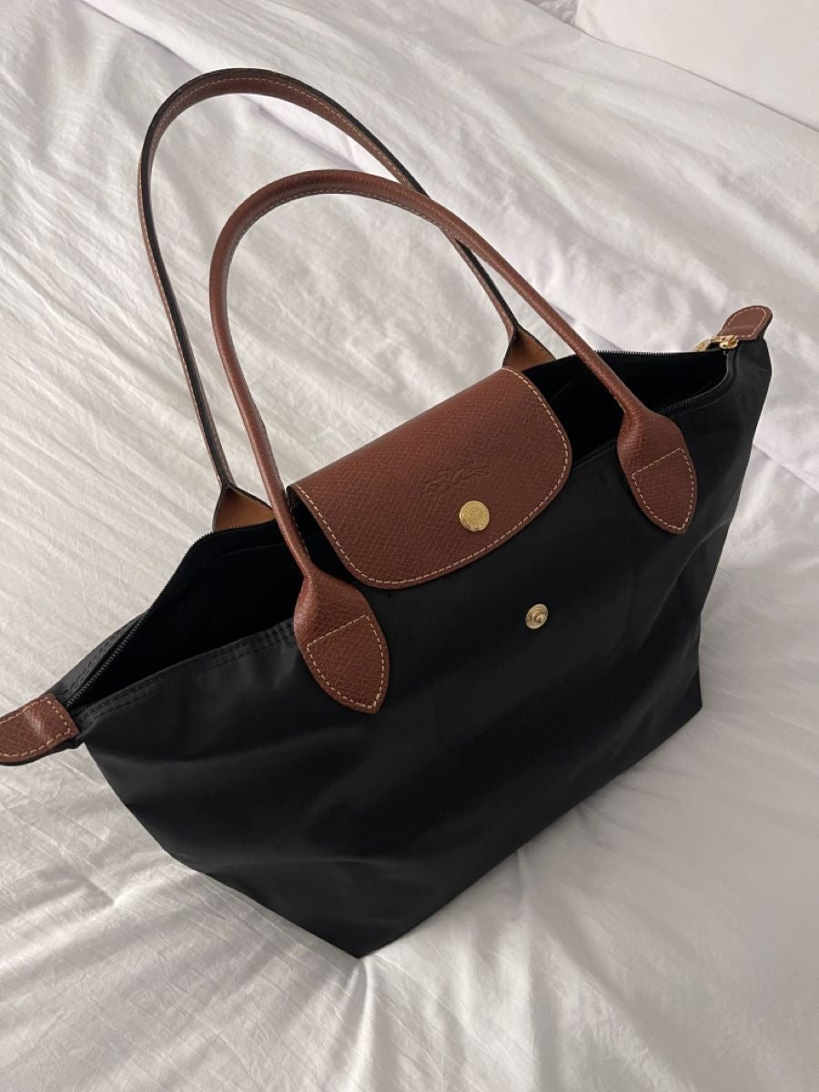 Long Champ Tote Large - Black
