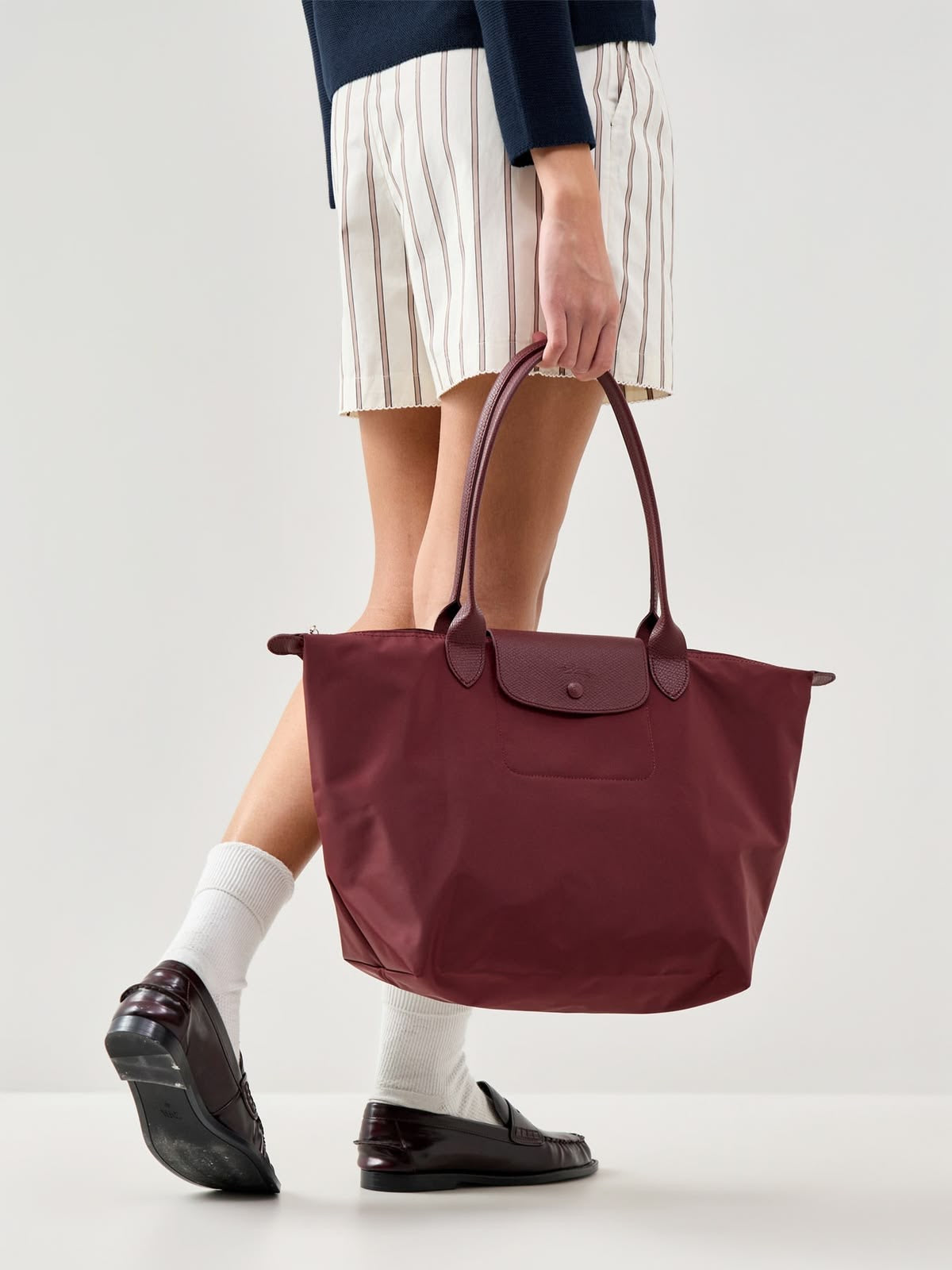 Long Champ Tote Large - Maroon
