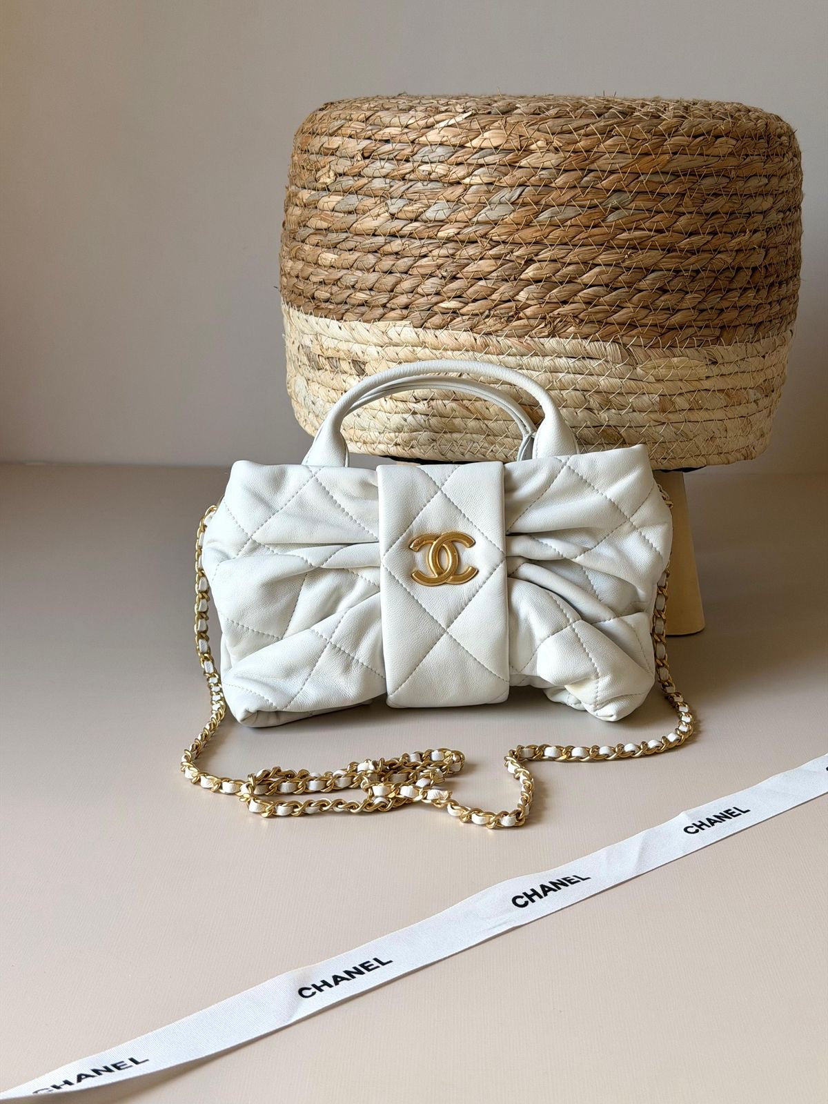 Chanel Bow Bag - White
