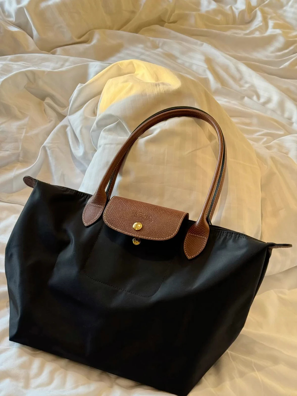 Long Champ Tote Large - Black
