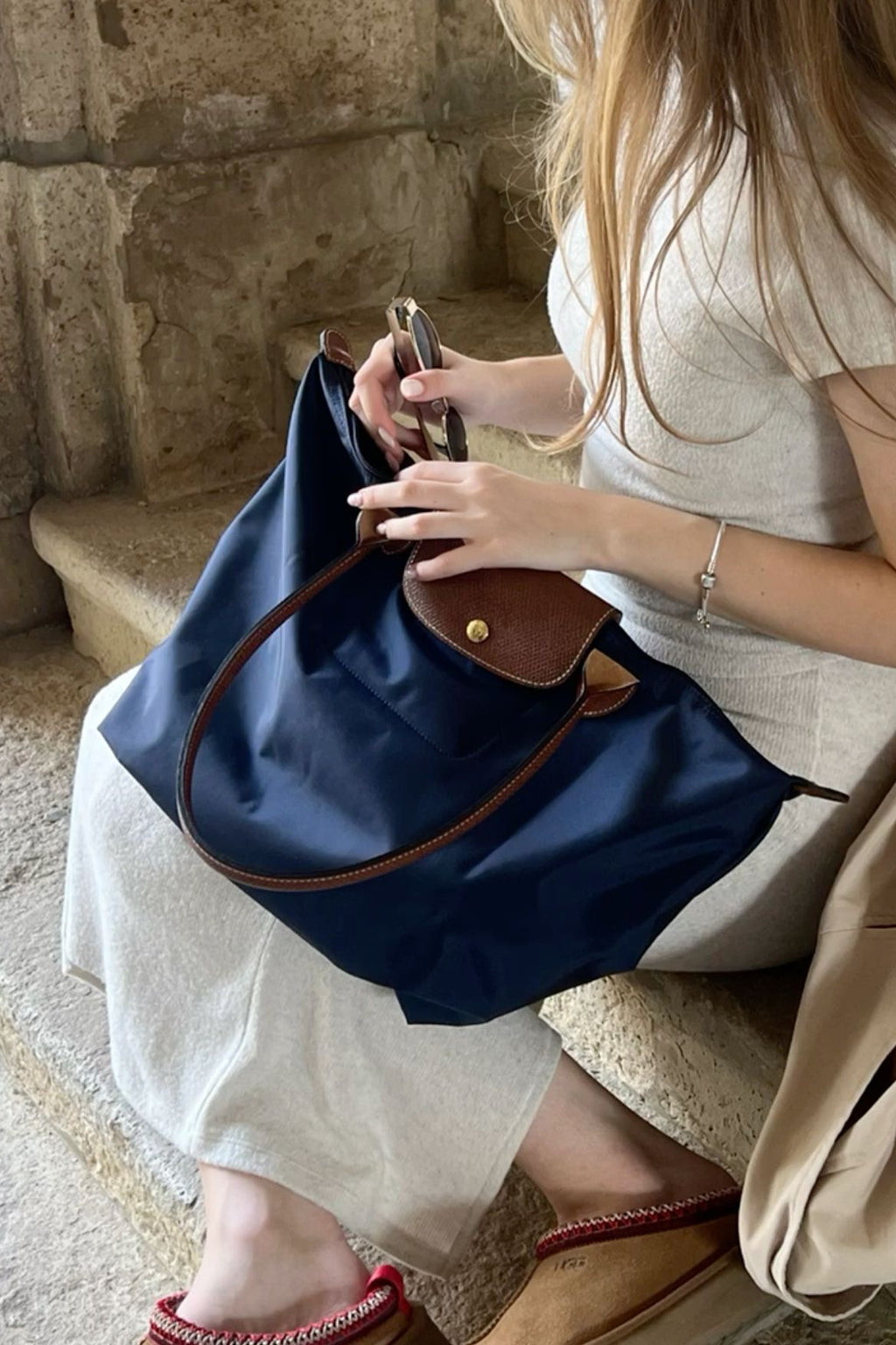 Long Champ Tote Large - Blue