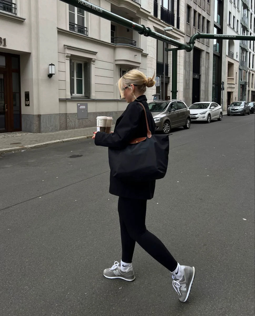 Long Champ Tote Large - Black