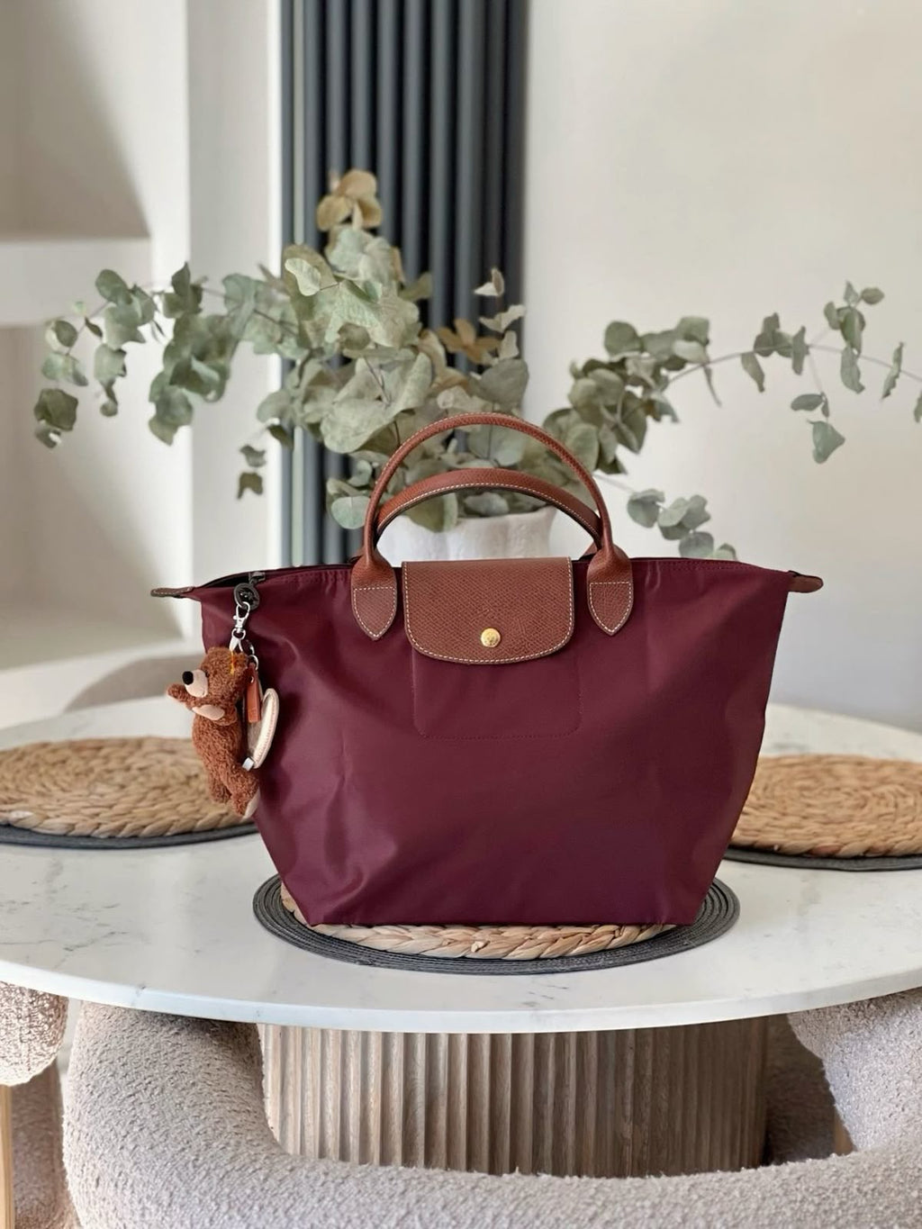 Long Champ Tote Large - Maroon