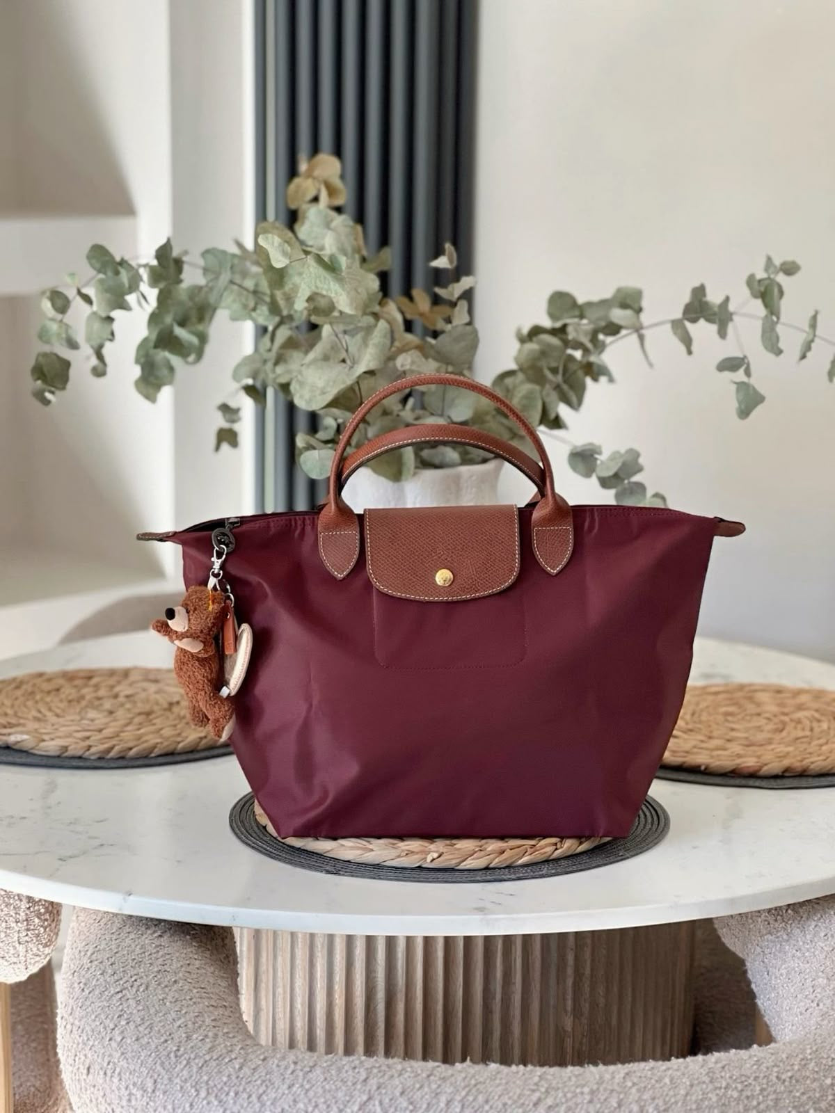 Long Champ Tote Large - Maroon