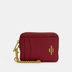 Coach Zipper Card Case - Red
