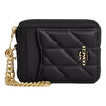 Coach Zipper Card Case - Black