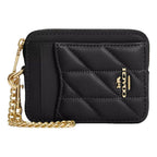 Coach Zipper Card Case - Black
