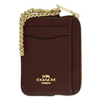 Coach Zipper Card Case - Red