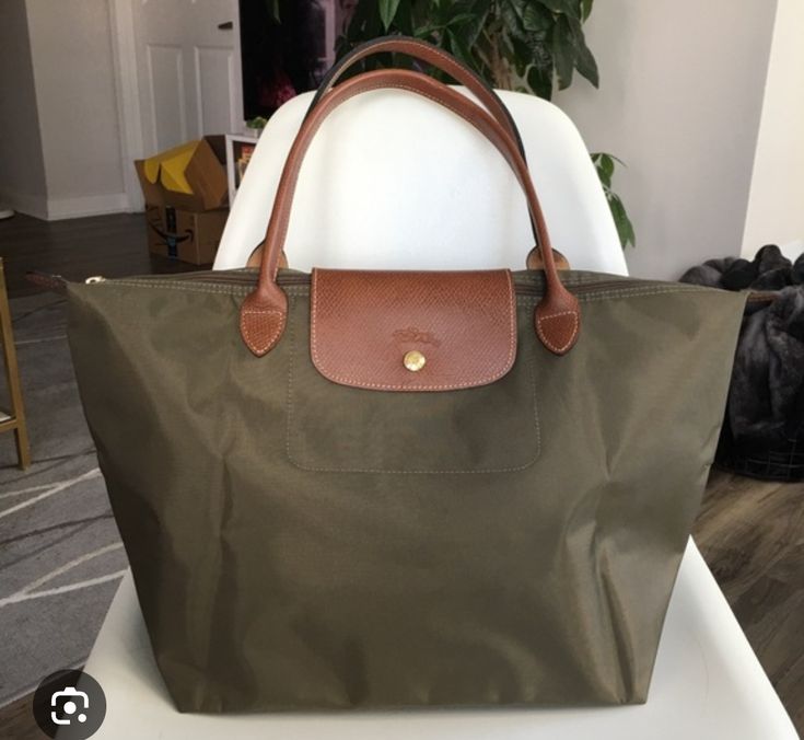 Long Champ Tote Large - Olive Green