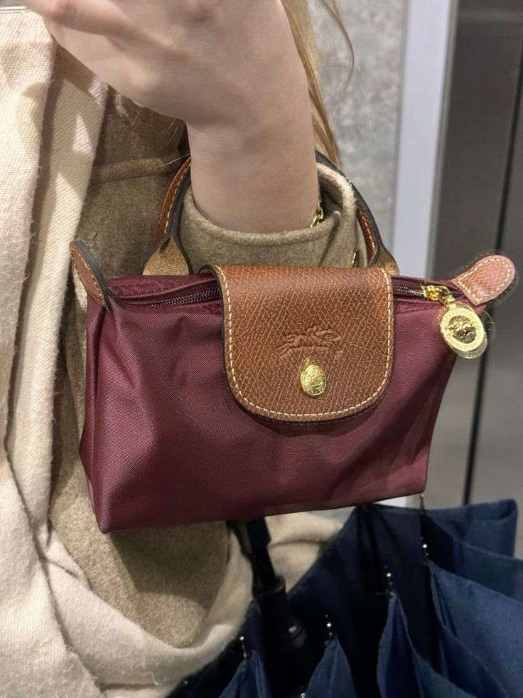 Long Champ Crossbody MINI - Maroon