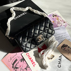Chanel - Pearl flap bag - Black