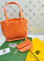 Goyard Tote Bag - Orange (Mini With Pouch)