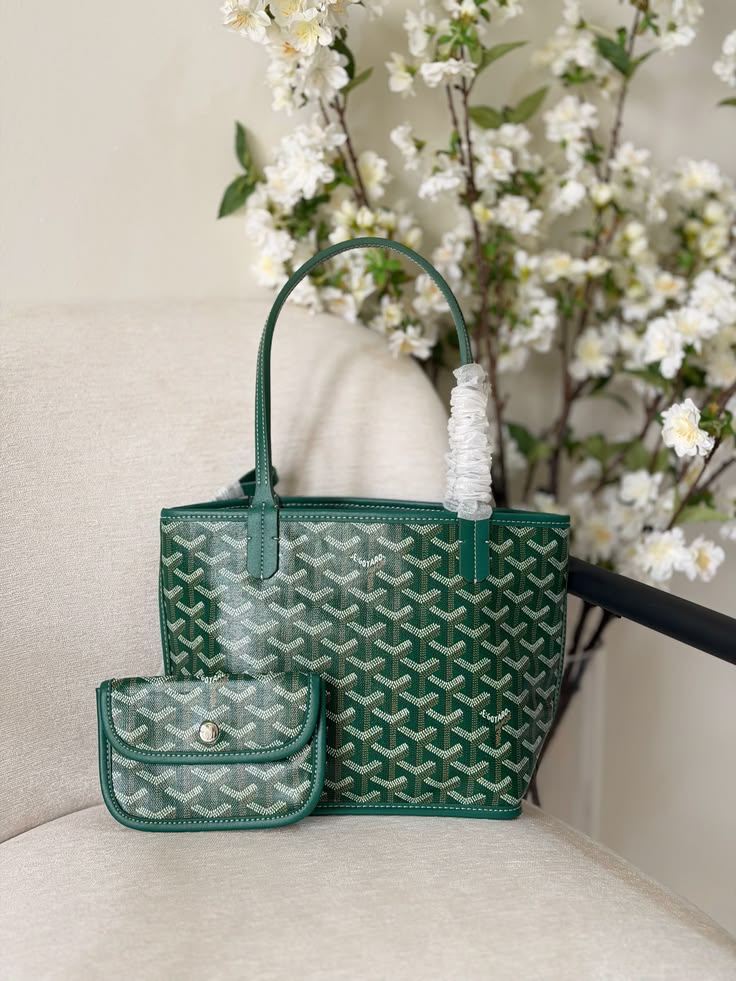Goyard Tote Bag - Green (Mini With Pouch)