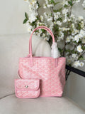 Goyard Tote Bag - Marshmallow Pink (Mini With Pouch)