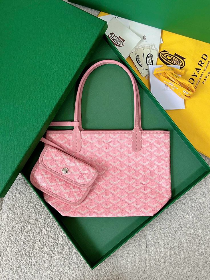 Goyard Tote Bag - Marshmallow Pink (Mini With Pouch)
