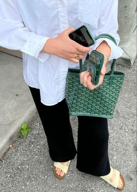 Goyard Tote Bag - Green (Mini With Pouch)