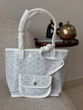 Goyard Tote Bag - White (Mini With Pouch)