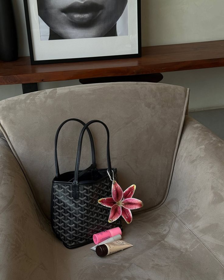 Goyard Tote Bag - Black (Mini With Pouch)