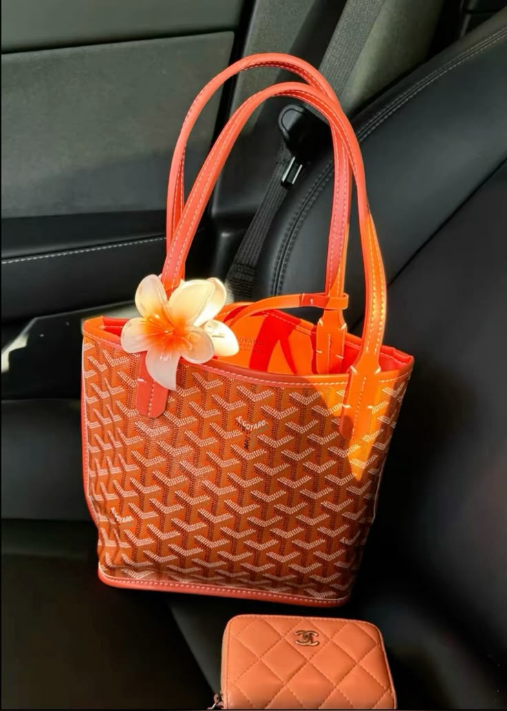Goyard Tote Bag - Orange (Mini With Pouch)